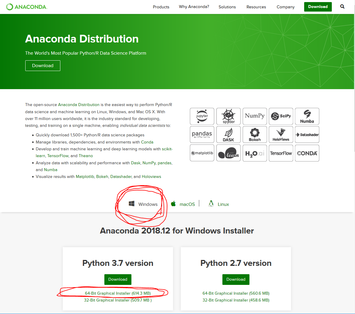 anaconda python windows