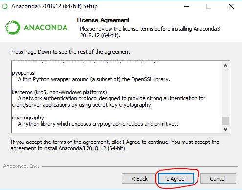 anaconda windows installer